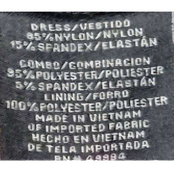 Navy Blue Sleeveless R&M Richards Sequined Lace Bodycon Midi Dress Size 14 - Picture 8 of 8